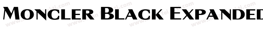 Moncler Black Expanded字体转换